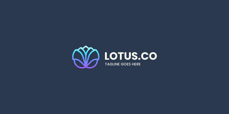 Lotus Line Art Logo-stijl - Features Image 1