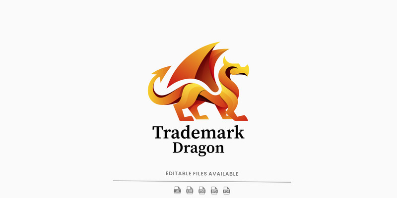 Heraldry Dragon Gradient Logo Template - Features Image 1