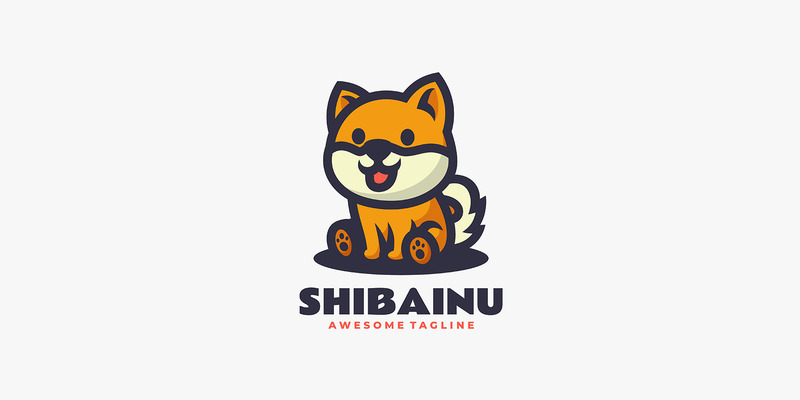 Logotipo de dibujos animados de mascota Shiba Inu 5 - Características Imagen 1