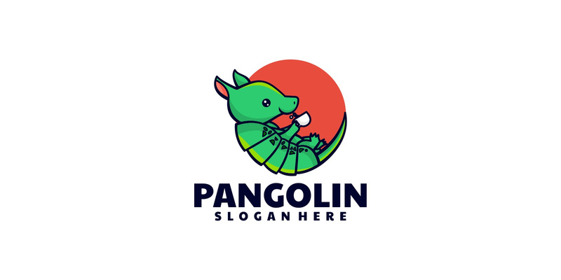 Estilo de Logotipo de Mascote Simples Pangolim - Features Image 1