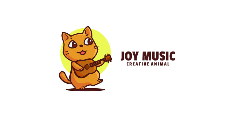 chat, jouer, musique, dessin animé, logo - Caractéristiques de l’image 1