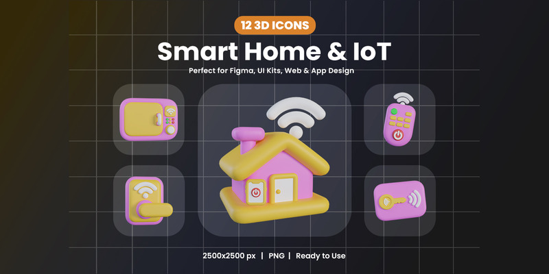 Smart Home & IoT 3D Icon Design - Features Image 1