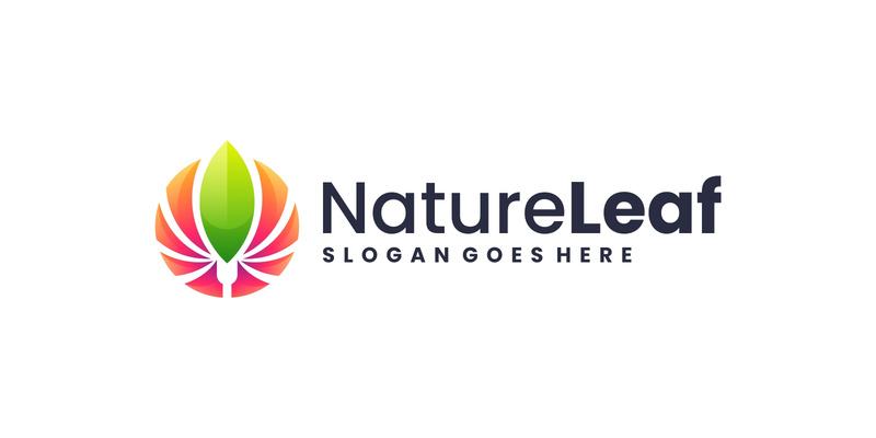 Modern Gradient Nature Leaf Logo Design - Features Image 1