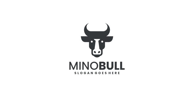 Monochrome Bold Bull Logo Design - Features Image 1