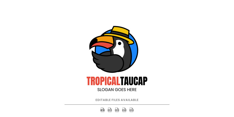 Projekt logo maskotki ptaka tukana - Obraz funkcji 1