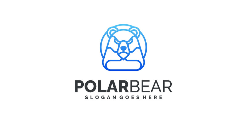 Gradient Line Art Bear Colorful Logo Design - Features Image 1
