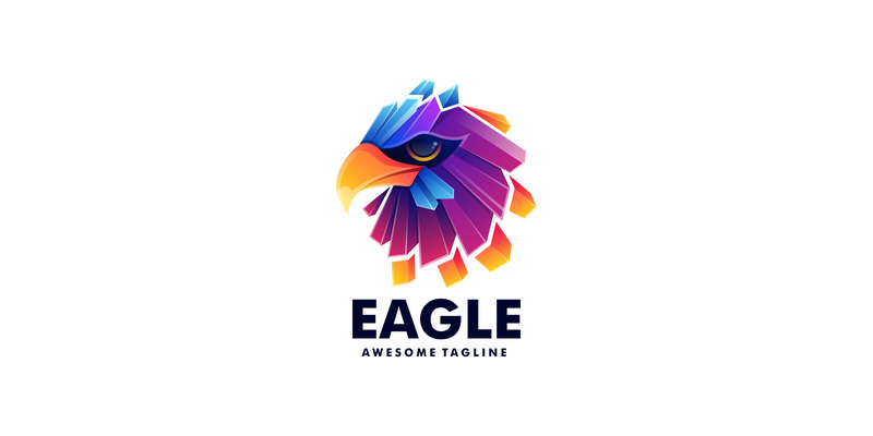 Vector Eagle Gradiënt Kleurrijk Logo - Features Image 1