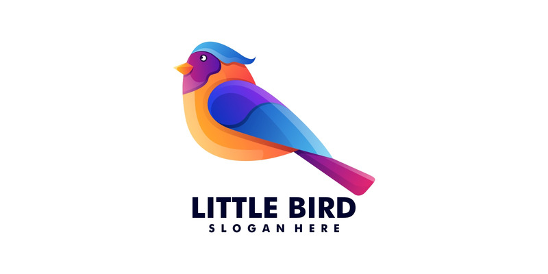 Malý pták přechod barevné logo styl - Features Image 1