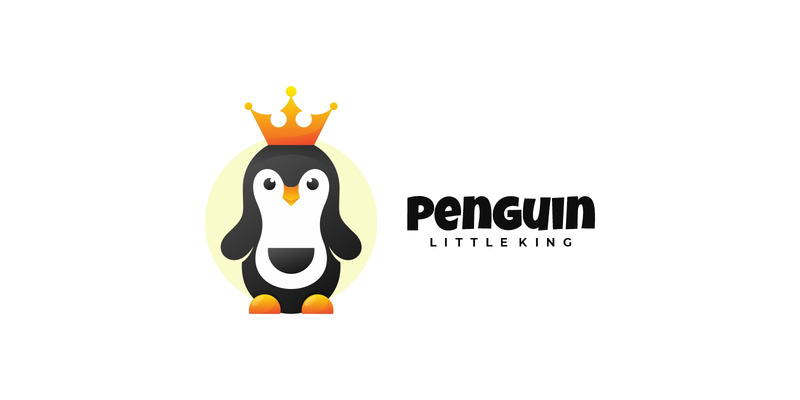 Logo di colore sfumato pinguino - Caratteristiche Immagine 1
