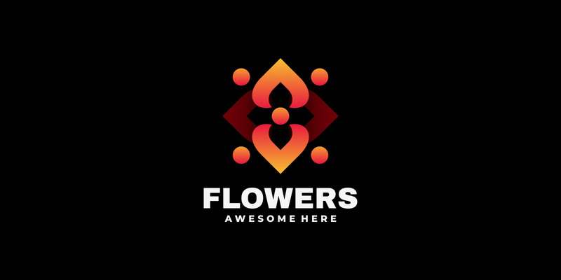 Fiori Gradiente Logo Design - Caratteristiche Immagine 1