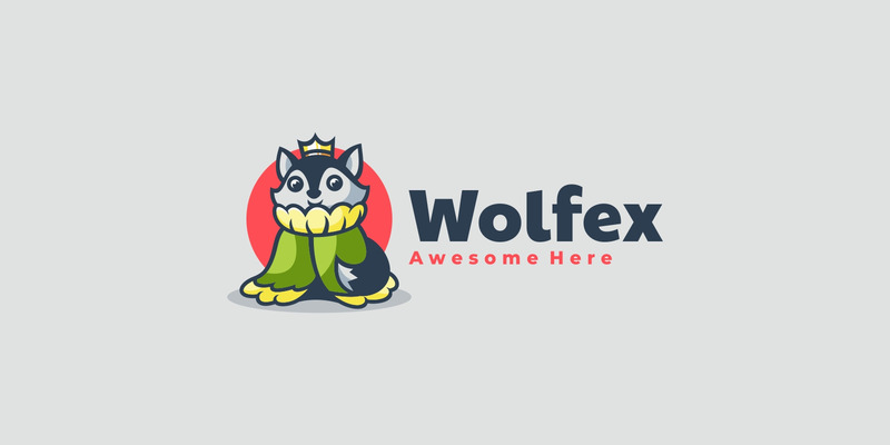 loup, mascotte, dessin animé, logo, style - Caractéristiques de l’image 1