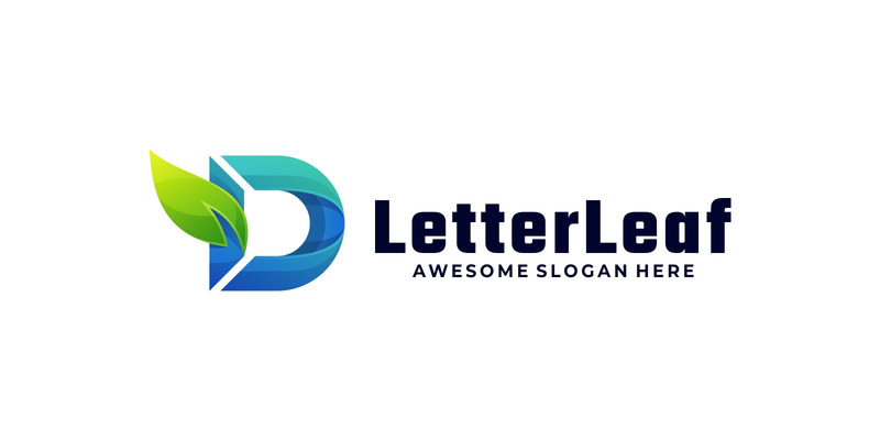 Буква Leaf Gradient Logo - Features Image 1