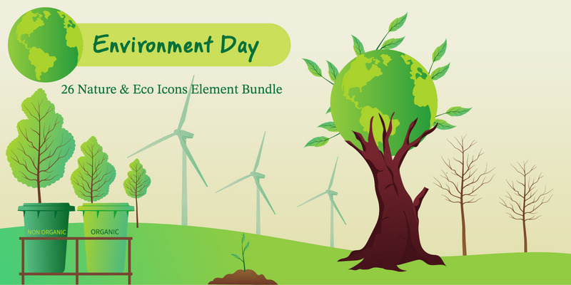 Environment Day Flat Gradient Illustration - Features Image 1