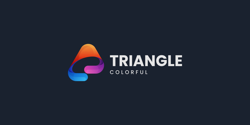 Triangel färggradient logotyp stil - Features Image 1