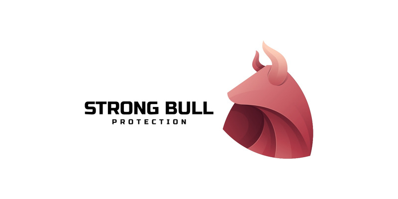 Logo forte con gradiente di testa di toro - Caratteristiche Immagine 1