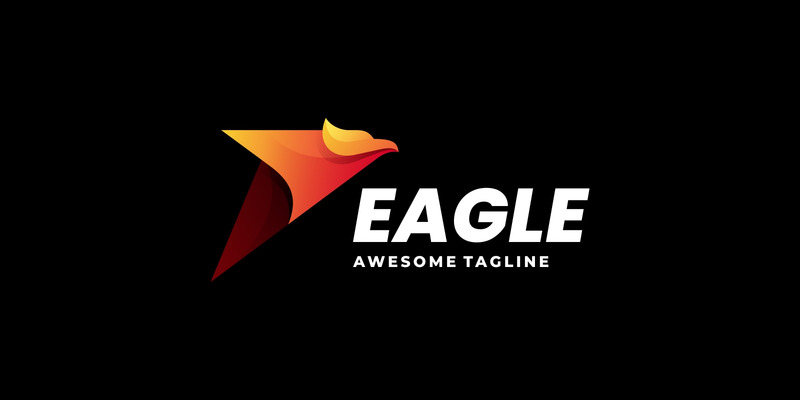 Vector Logo Eagle Bird Estilo Gradiente - Features Image 1