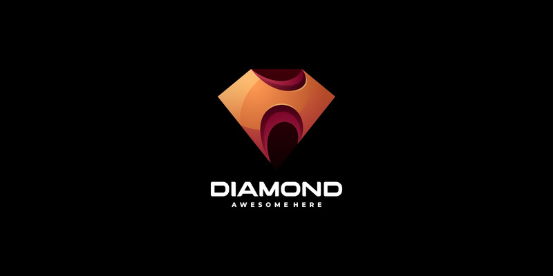 Шаблон логотипа Diamond Gradient - Изображение функций 1