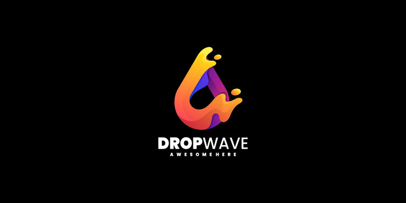 Drop Wave Gradient färgglad logotyp - Features Image 1