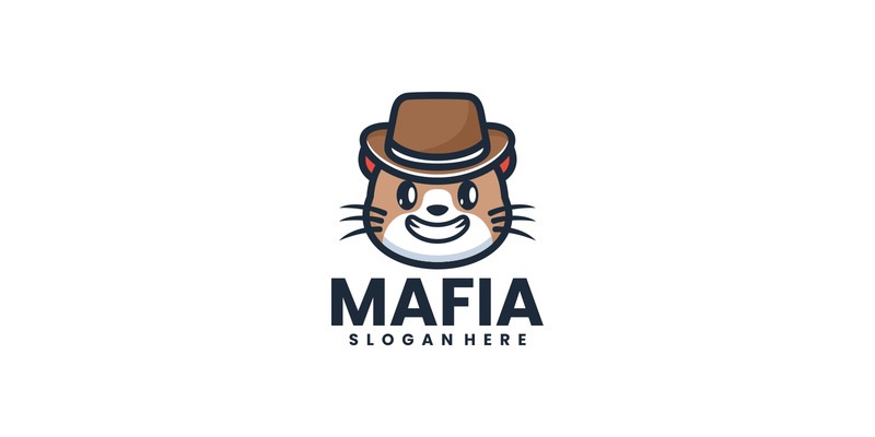 Mafya Kedi Karikatür Logo Stili - Features Image 1
