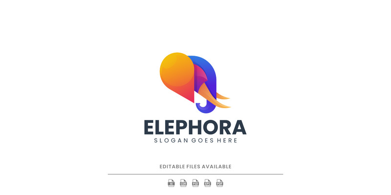 Gradient Modern Head Elephant Logo Design - Features Image 1