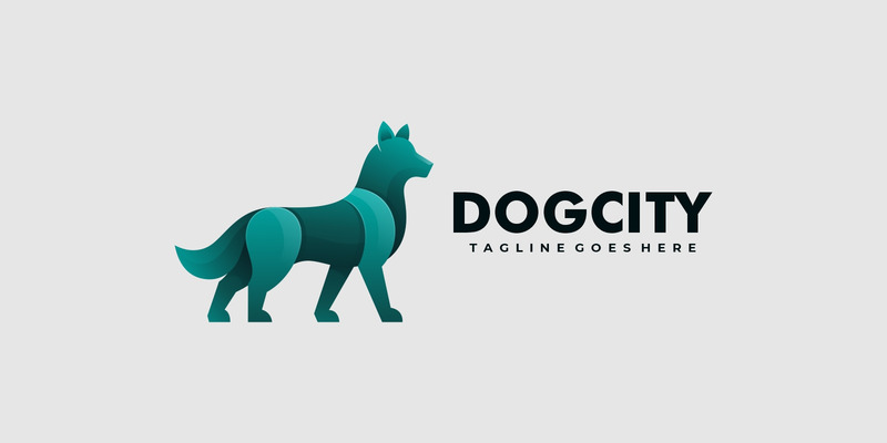 Gradientowy kolor logo dla psa - Obraz funkcji 1