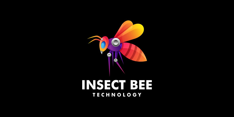 Insect Bee Gradient Colorful Logo - Features Image 1