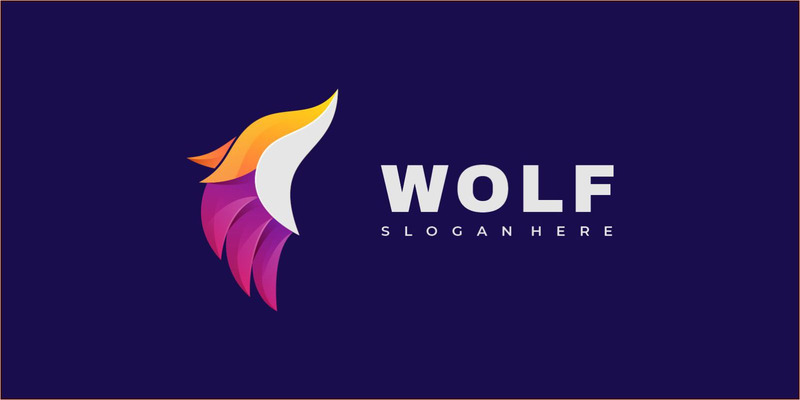 Estilo de logotipo degradado de lobo aullando - Características Imagen 1