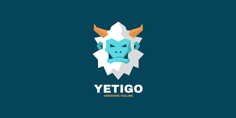 Design del logo moderno piatto Yeti - Caratteristiche Immagine 1