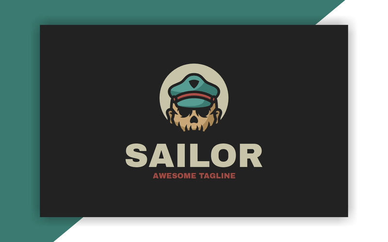 Logo mascotte dei cartoni animati del marinaio - Caratteristiche Immagine 1