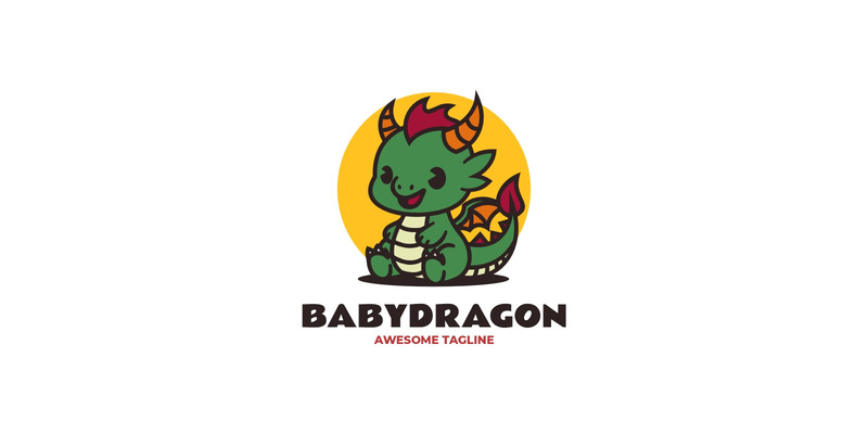 Mascot Baby Dragon Logo Design - Features Image 1