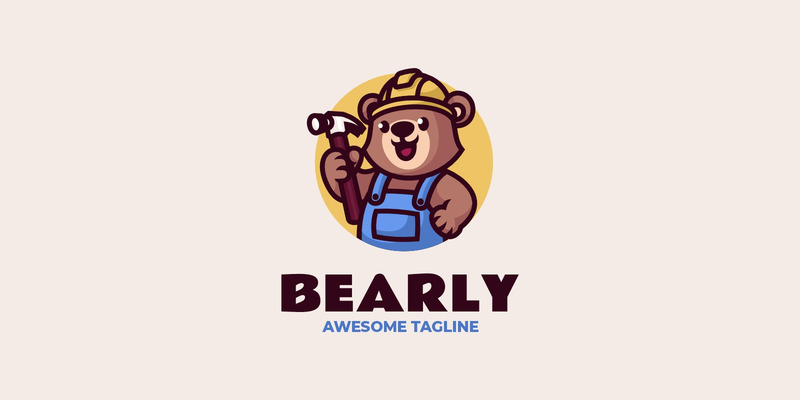 Bear Builder Mascot Logo Design - Features Image 1