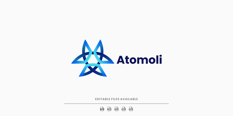 Abstract Atom Gradient Logo - Features Image 1
