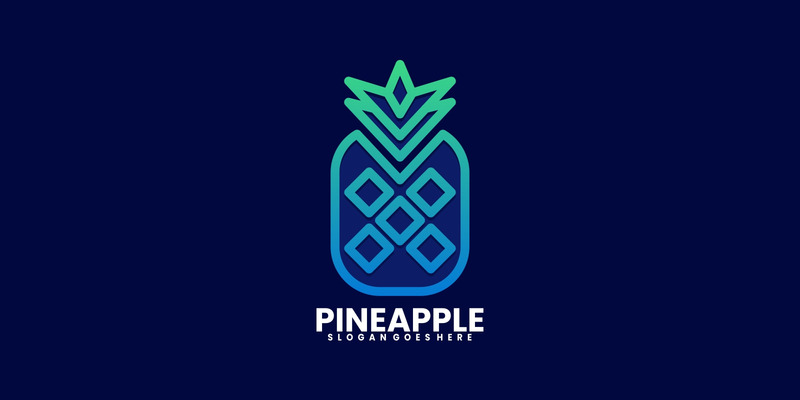 Pineapple Line Art Gradient Logo - Features Image 1