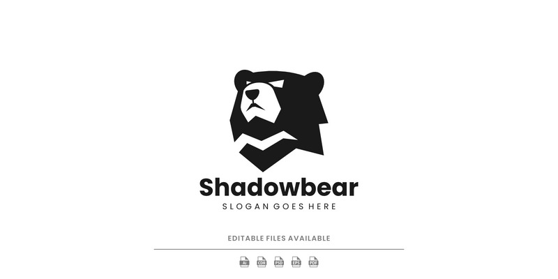 Silhouette Minimalist Bear Logo Design - Features Image 1