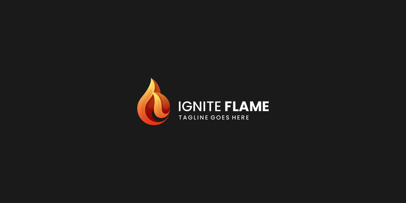 Ignite Flame Gradient Logo Design - Caratteristiche Immagine 1