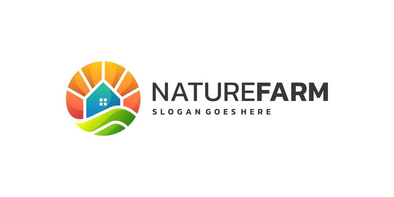 Modern Colorful Sunrise Farm Logo Design - Features Image 1
