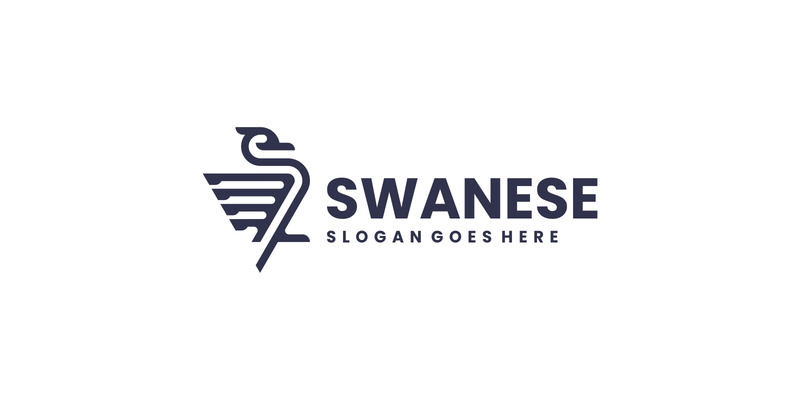 Line Art Swan Logo Design - Features Image 1