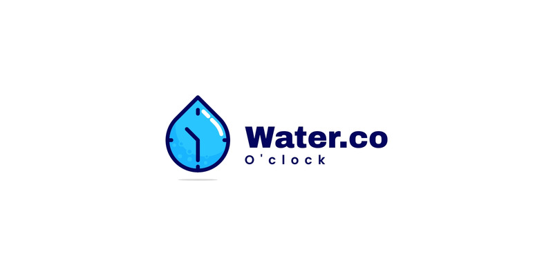 Water Clock Simple Logo Style - Features Image 1