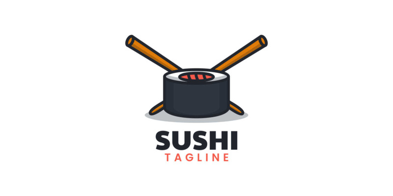 Sushi enkel maskot logotyp stil - Features Image 1