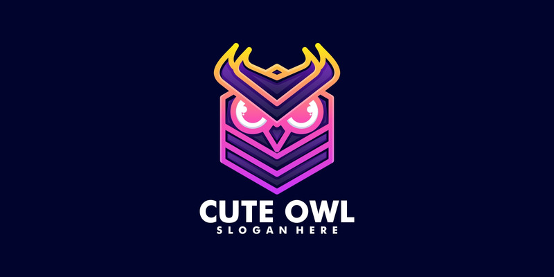 Logotipo de degradado de arte de línea de búho 1 - Características Imagen 1