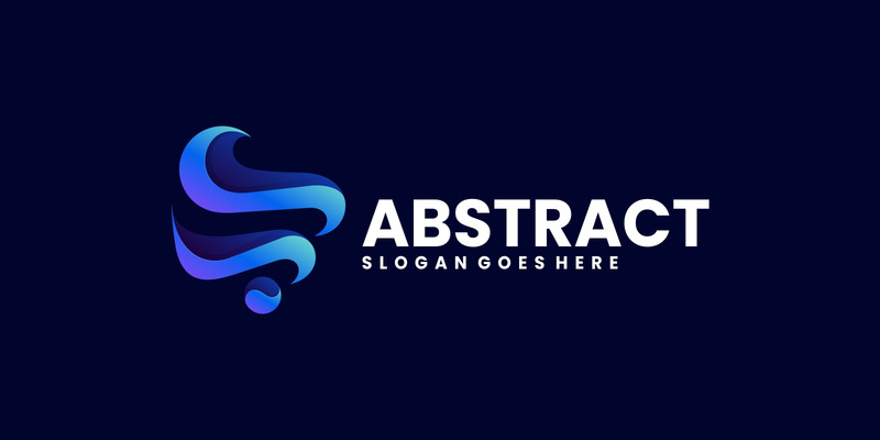 Vector Logo Abstract Gradient Template - TemplateMonster