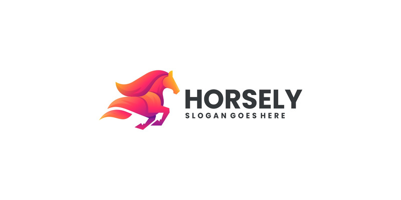Gradient Modern Horse Logo Design - Features Image 1