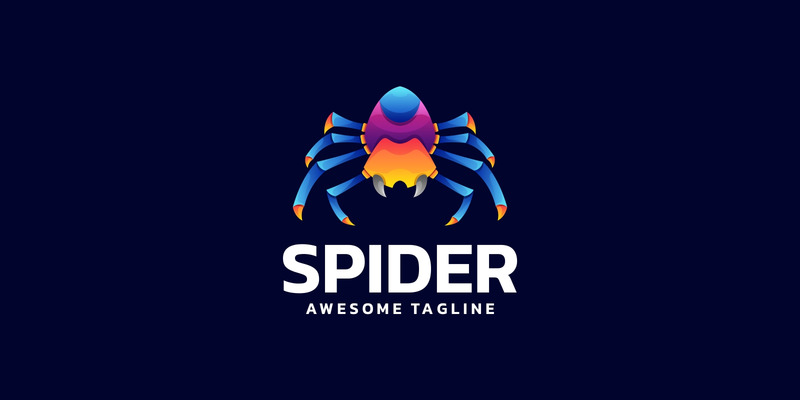 Estilo de logotipo colorido de araña - Características Imagen 1