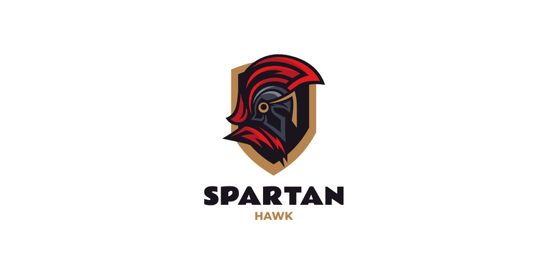 Spartan Hawk Mascot Logo Design - Features Image 1