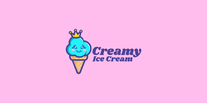Creamy Ice Cream Enkel logotyp - Features Image 1