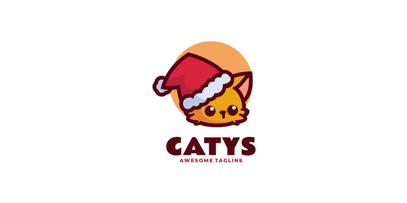 Cat Hat Mascot Cartoon Logo - Features Image 1