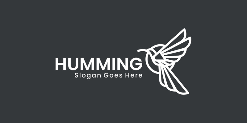 Modern Line Art Humming Bird Logo Design - Features Image 1