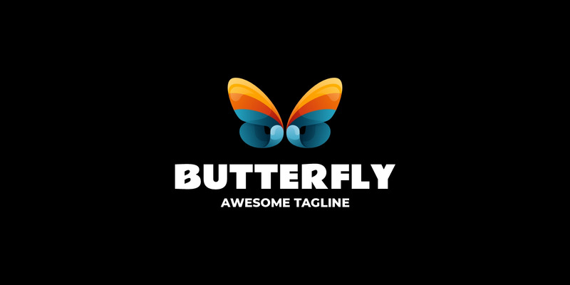 Logo colorato con sfumatura a farfalla 2 - Caratteristiche Immagine 1