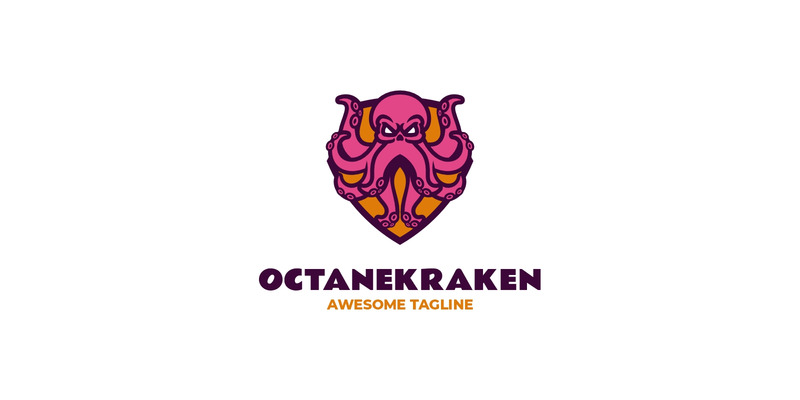 Mascot Kraken Logo Design - Features Image 1