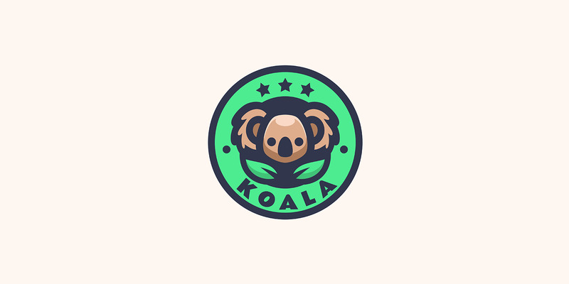 Design de logotipo de mascote simples de coala 1 - Features Image 1